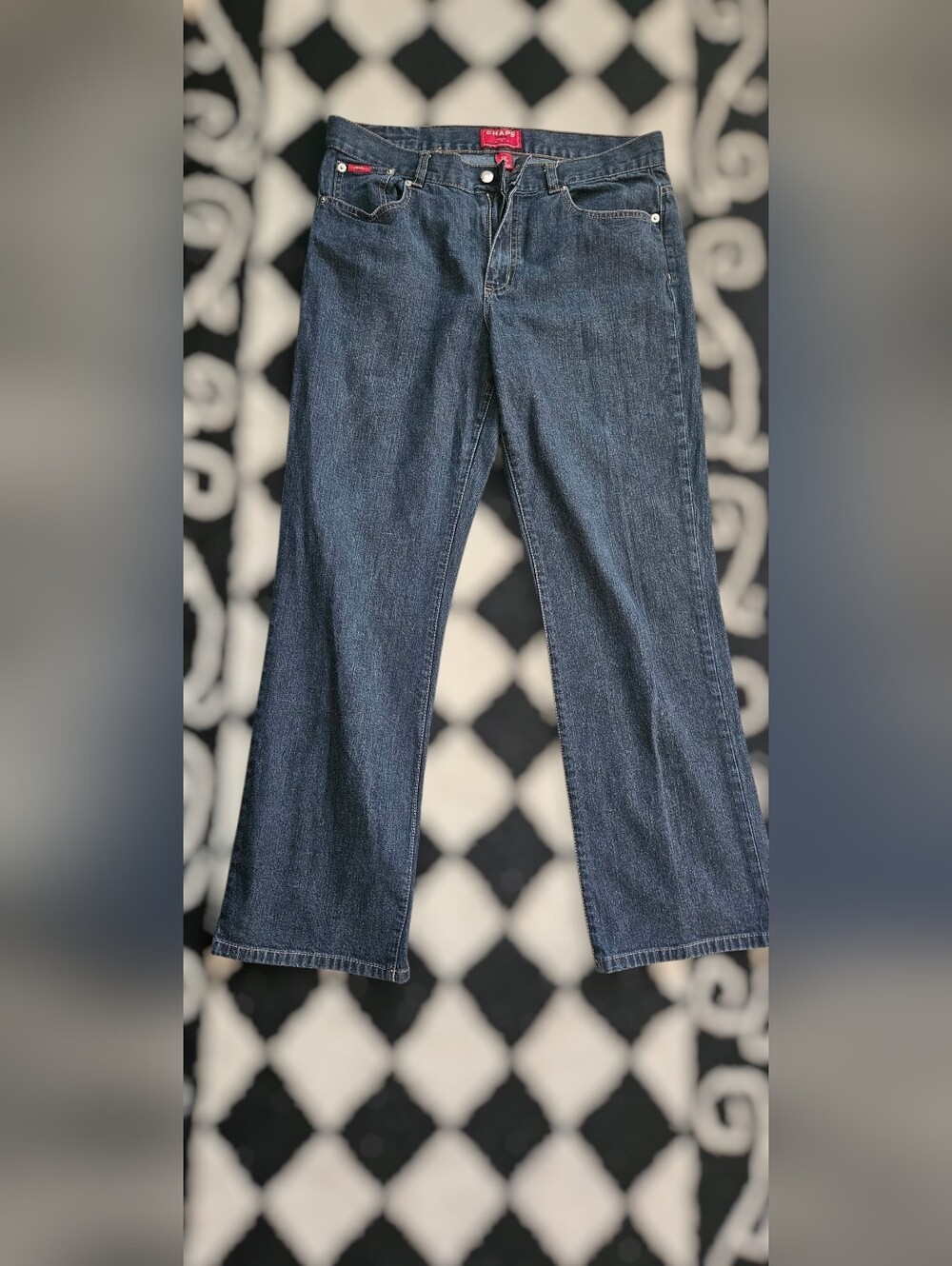 CHAPS Classic Dark Wash Straight-Leg Jeans